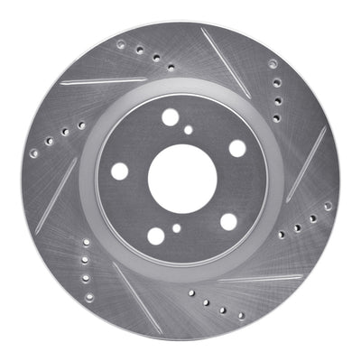 R1 99-03 Ford Windstar Front Right Drilled & Slotted Silver Brake Rotor
