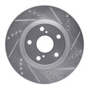 R1 78-78 Buick CENTURY Front Right Drilled & Slotted Silver Brake Rotor