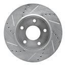 R1 11-25 Chevrolet City Express Front Left Drilled & Slotted Silver Brake Rotor