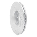 R1 05-11 Audi A6 Quattro Front Right Drilled & Slotted Silver Brake Rotor