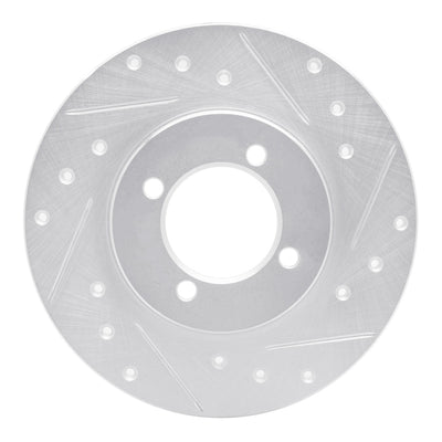 R1 80-83 Toyota Corolla (US/Canada) Front Right Drilled & Slotted Silver Brake Rotor