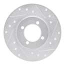 R1 80-83 Toyota Corolla (US/Canada) Front Right Drilled & Slotted Silver Brake Rotor
