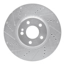 R1 16-23 Mercedes-Benz GLC300 Front & Rear Drilled & Slotted Silver Brake Rotor Set