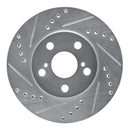 R1 94-00 Toyota Celica Front Left Drilled & Slotted Silver Brake Rotor