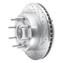 R1 06-12 Ford F-250 2WD (Super Duty) Front Right Drilled & Slotted Silver Brake Rotor