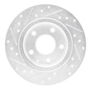 R1 14-21 Mazda 6 Rear Right Drilled & Slotted Silver Brake Rotor