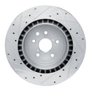 R1 08-14 Lexus IS F Rear Right Drilled & Slotted Silver Brake Rotor