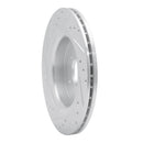 R1 10-17 Volvo XC60 Rear Right Drilled & Slotted Silver Brake Rotor