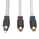 DS18 Marine Grade Tinned Copper OFC RCA Wires 2 Female to 1 Male Splitter