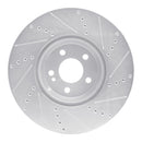 R1 15-23 Mercedes-Benz C300 Front & Rear Drilled & Slotted Silver Brake Rotor Set