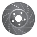R1 08-19 Pontiac Vibe Front Drilled & Slotted Silver Brake Rotor Set