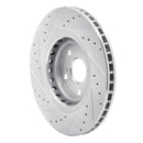 R1 10-20 Lexus RX450h Front & Rear Drilled & Slotted Silver Brake Rotor Set