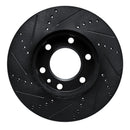R1 07-18 Dodge Sprinter 2500 Front & Rear Drilled & Slotted Black Brake Rotor Set