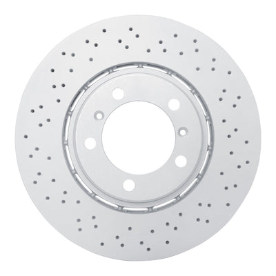 DFC 17-23 Porsche 718 Boxster Right Front Drilled Hi-Carbon Alloy Geomet Coated Rotor