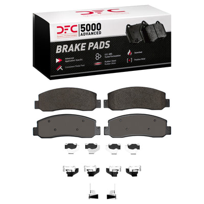 DFC 10-12 Ford F-350 Super Duty 2WD Front 5000 Advanced Semi Metallic Brake Pads and Hardware Kit
