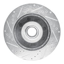 R1 06-12 Ford F-250 2WD (Super Duty) Front Right Drilled & Slotted Silver Brake Rotor