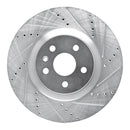 R1 10-15 Chevrolet Camaro Front & Rear Drilled & Slotted Silver Brake Rotor Set
