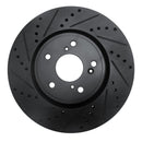R1 13-26 Honda CR-V Front Drilled & Slotted Black Rotors