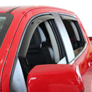 Westin 2015-2018 Chevrolet/GMC Colorado/Canyon Crew Cab In-Channel Wind Deflector 4pc - Smoke