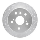 R1 02-08 Lexus ES330 Rear Drilled & Slotted Silver Brake Rotor Set