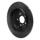 R1 06-12 Mercedes-Benz R320 Rear Left Drilled & Slotted Black Brake Rotor