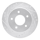 R1 90-02 Chevrolet ASTRO Front Left Drilled & Slotted Silver Brake Rotor