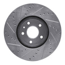 R1 13-20 Ford FusIon Front & Rear Drilled & Slotted Silver Brake Rotor Set