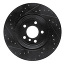 R1 12-20 BMW 340i xDrive Front & Rear Drilled & Slotted Black Brake Rotor Set