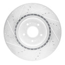 R1 08-15 Mitsubishi Lancer Front & Rear Drilled & Slotted Silver Brake Rotor Set
