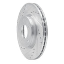R1 13-19 Nissan Sentra Front Drilled & Slotted Silver Brake Rotor Set