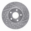 R1 10-13 Ford Transit CONNECT Front Right Drilled & Slotted Silver Brake Rotor