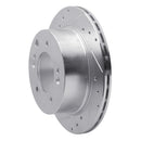R1 03-06 Kia SORENTO Rear Left Drilled & Slotted Silver Brake Rotor
