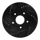 R1 79-98 Buick Riviera Rear/Front Right Drilled & Slotted Black Brake Rotor