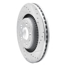 R1 05-09 Ford Five Hundred Front Right Drilled & Slotted Silver Brake Rotor