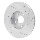 R1 10-13 Suzuki Kizashi Front Left Drilled & Slotted Silver Brake Rotor
