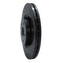 R1 18-25 Subaru WRX STI Front Right Drilled & Slotted Black Brake Rotor