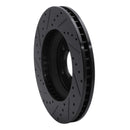 R1 06-16 Buick Lucerne Front Right Drilled & Slotted Black Brake Rotor