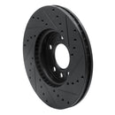 R1 03-11 Cadillac BLS (Mexico) Front Left Drilled & Slotted Black Brake Rotor