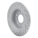 R1 92-05 Buick Riviera Rear Right Drilled & Slotted Geo-Carbon Rotor