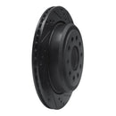 R1 03-11 Lincoln Town Car Rear Right Drilled & Slotted Black Brake Rotor