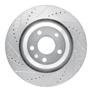 R1 05-11 Audi A6 Quattro Rear Left Drilled & Slotted Silver Brake Rotor