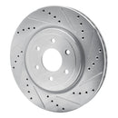 R1 08-11 Nissan Pathfinder Front Drilled & Slotted Silver Brake Rotor Set