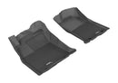 3D MAXpider 2012-2015 Toyota Tacoma Double Cab Kagu 1st & 2nd Row Floormats - Black
