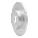 R1 03-11 Cadillac BLS (Mexico) Rear Right Drilled & Slotted Silver Brake Rotor