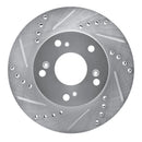 R1 12-15 Honda Civic Front Drill & Slot Silver Rotors