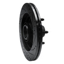 R1 00-04 Ford F-150 RWD Front Left Drilled & Slotted Black Brake Rotor