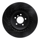 R1 06-12 Land Rover Range Rover Front Right Drilled & Slotted Black Brake Rotor