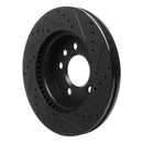R1 10-17 Volkswagen AMAROK (Mexico) Front Left Drilled & Slotted Black Brake Rotor