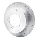 R1 94-07 Chrysler SEBRING Rear Left Drilled & Slotted Silver Brake Rotor