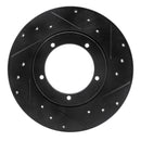 R1 65-76 Porsche 911 Front Right Drilled & Slotted Black Brake Rotor